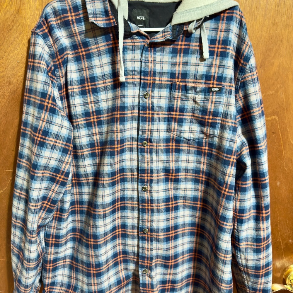 Men’s Vans Hooded Flannel Shirt